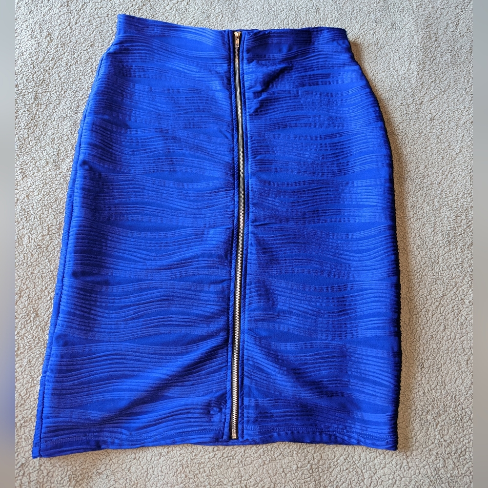 DOUBLE CLICK fitted midi skirt